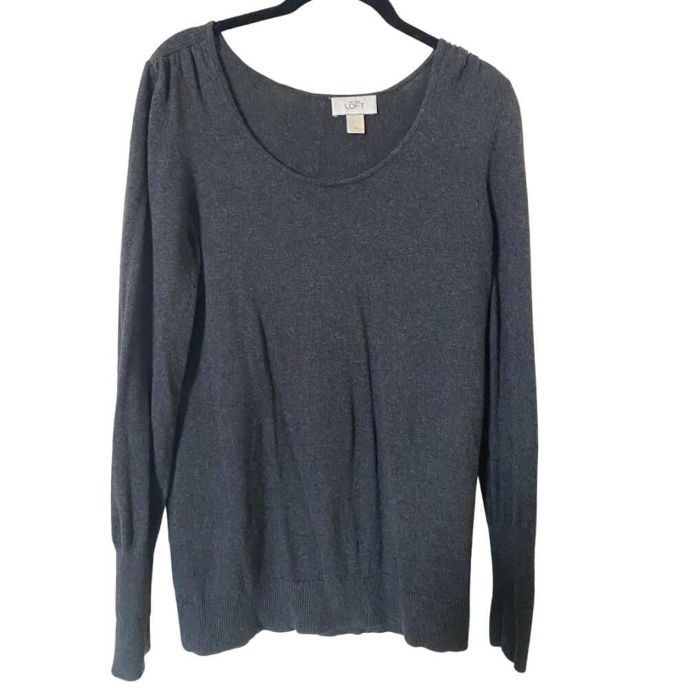 LOFT Grey Sweater with Buttons